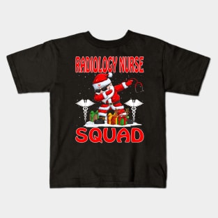 Christmas Radiology Nurse Squad Reindeer Pajama Dabing Santa Kids T-Shirt